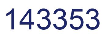 Number 143353 blue image