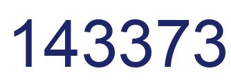 Number 143373 blue image