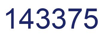 Number 143375 blue image