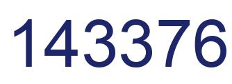 Number 143376 blue image