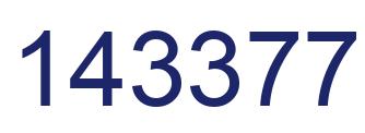Number 143377 blue image