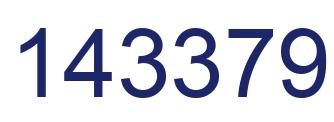 Number 143379 blue image
