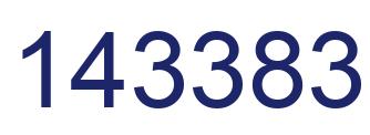 Number 143383 blue image