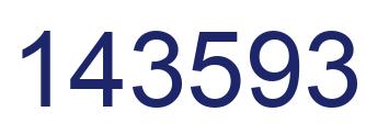 Number 143593 blue image