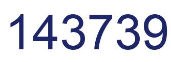 Number 143739 blue image
