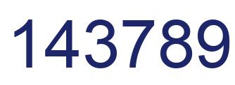 Number 143789 blue image