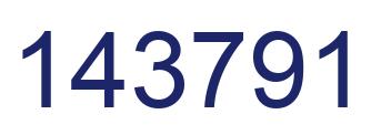 Number 143791 blue image
