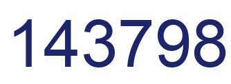 Number 143798 blue image