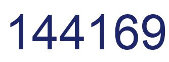 Number 144169 blue image