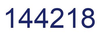 Number 144218 blue image