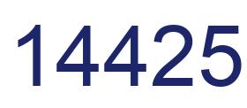 Number 14425 blue image