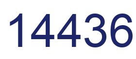 Number 14436 blue image