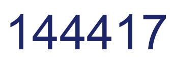 Number 144417 blue image
