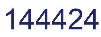 Number 144424 blue image