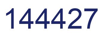 Number 144427 blue image