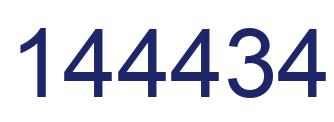 Number 144434 blue image