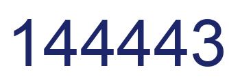 Number 144443 blue image