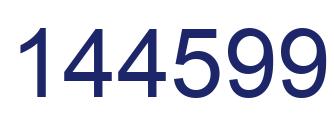 Number 144599 blue image