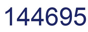 Number 144695 blue image