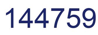 Number 144759 blue image