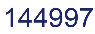 Number 144997 blue image