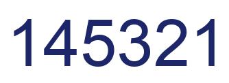 Number 145321 blue image