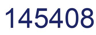 Number 145408 blue image