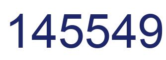 Number 145549 blue image
