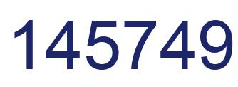 Number 145749 blue image