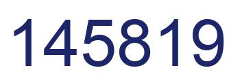 Number 145819 blue image