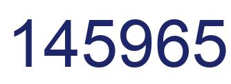 Number 145965 blue image