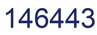 Number 146443 blue image
