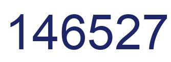 Number 146527 blue image