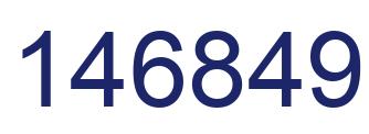 Number 146849 blue image