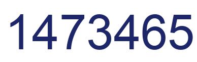 Number 1473465 blue image