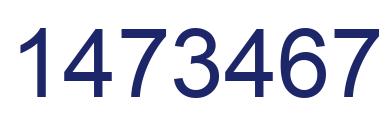 Number 1473467 blue image