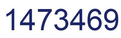 Number 1473469 blue image