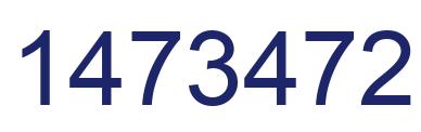 Number 1473472 blue image