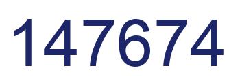 Number 147674 blue image