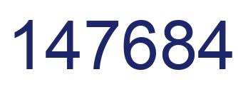 Number 147684 blue image