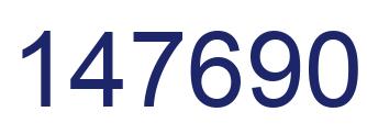 Number 147690 blue image