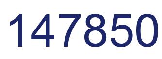Number 147850 blue image
