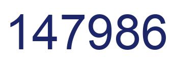 Number 147986 blue image