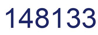 Number 148133 blue image