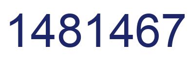 Número 1481467 imagen azul