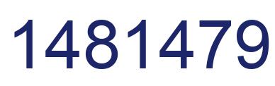 Number 1481479 blue image