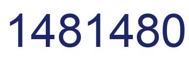 Number 1481480 blue image