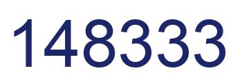 Number 148333 blue image