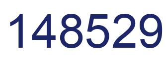 Number 148529 blue image