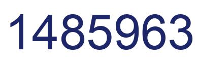 Number 1485963 blue image